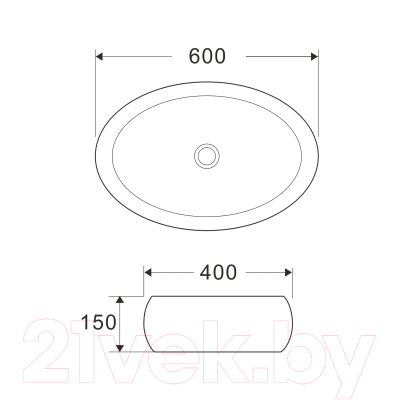 Умывальник Wave Comfort 60x40 / 552546