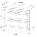 Тумба под умывальник IDDIS Oxford OXF10N1i95