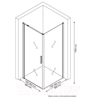 Душевой уголок Berges Legos LS-1 80x80 / 061030