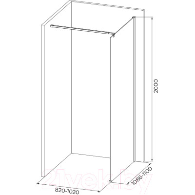 Душевая стенка IVA 110x200 / WIB110C