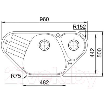 Мойка кухонная Franke AZG 661-E (114.0489.401)