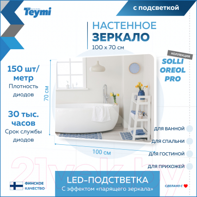 Зеркало Teymi Solli Oreol Pro 100x70 / T20261