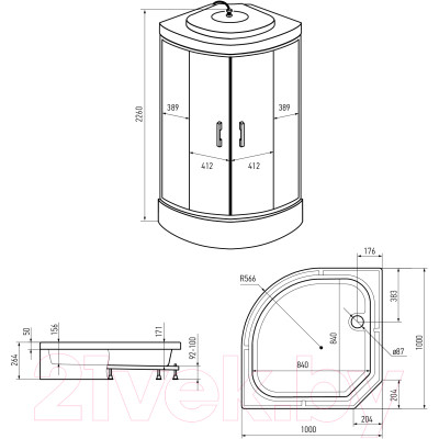 Душевая кабина Erlit ER351026-C3-RUS