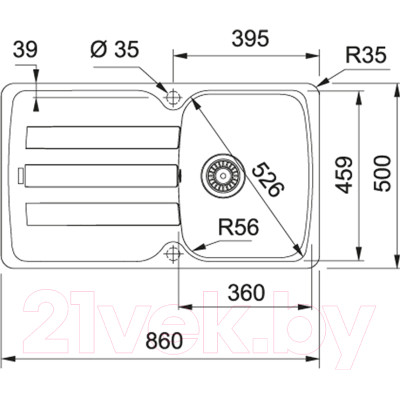 Мойка кухонная Franke Antea AZG 611-86