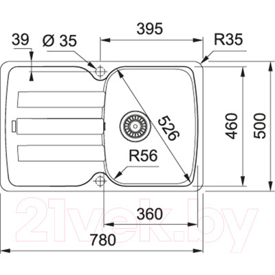 Мойка кухонная Franke Antea AZG 611-78