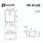 Мойка кухонная Practik PR-M 425-001