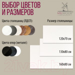 Обеденный стол Millwood Женева 2 Л 120x70x75