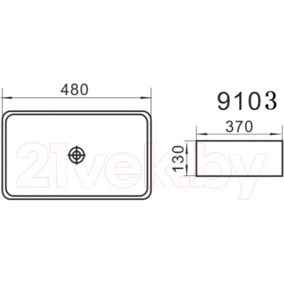 Умывальник Axus 9103 P-062 / 9103P-062