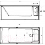 Ванна акриловая 1Марка Aima Genesis 180x75