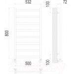 Полотенцесушитель водяной Terminus Аврора П8 500x800