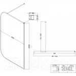 Душевая стенка Niagara NG-689-10TBLACK 100x200