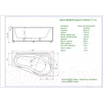 Ванна акриловая Aquatek Медея 170x95 L