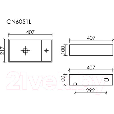 Умывальник Ceramica Nova Element L CN6051LMB