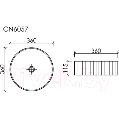 Умывальник Ceramica Nova CN6057MDB