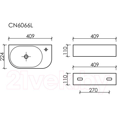 Умывальник Ceramica Nova Element L CN6066L