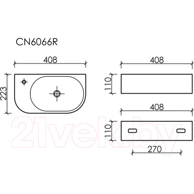 Умывальник Ceramica Nova Element R CN6066R