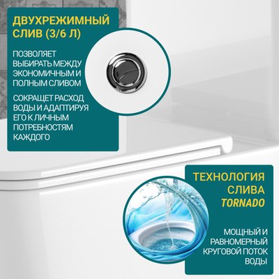 Унитаз напольный Saniteco KW-T004A-R