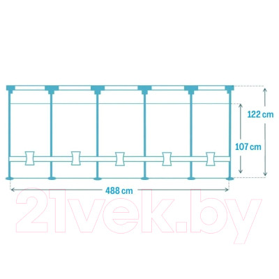 Каркасный бассейн Intex Prism Frame Chevron 26746