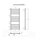 Полотенцесушитель водяной Terminus Ватикан П12 500x1200