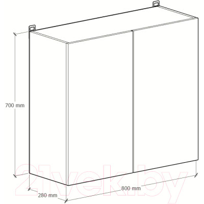 Шкаф навесной для кухни Артём-Мебель Мэри 800мм СН-114.204