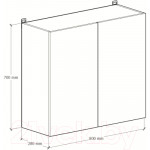 Шкаф навесной для кухни Артём-Мебель Мэри 800мм СН-114.205