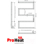 Полотенцесушитель электрический ProHeat Snake 50х83