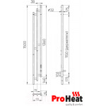 Полотенцесушитель электрический ProHeat Loft 150х17