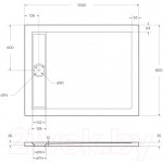 Душевой поддон BelBagno TRAY-BB-DUE-A-100-4-W0