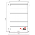 Полотенцесушитель электрический ProHeat Line 50х80