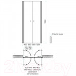 Душевая дверь MaybahGlass 198x99 / MGD-445-5