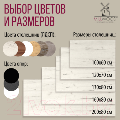 Обеденный стол Millwood Сеул 200x80x75