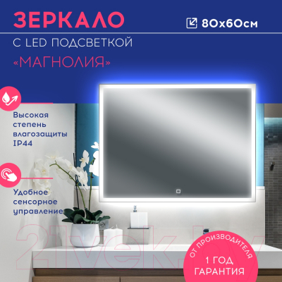 Зеркало Doratiz Магнолия 80x60 / 2611.009