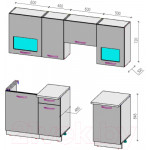 Кухонный гарнитур ВерсоМебель Эко-6 2.1