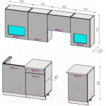 Кухонный гарнитур ВерсоМебель Эко-6 2.2