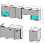 Кухонный гарнитур ВерсоМебель Эко-6 2.6