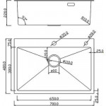 Мойка кухонная Roxen Simple 560220-70B