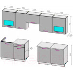 Кухонный гарнитур ВерсоМебель Эко-6 2.9