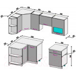 Кухонный гарнитур ВерсоМебель Эко-6 1.2x2.2 левая