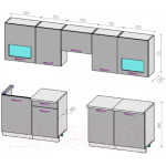 Кухонный гарнитур ВерсоМебель Эко-6 2.8