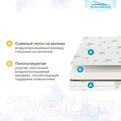 Детский матрас Seven Dreams Classic Aloe Vera 415166