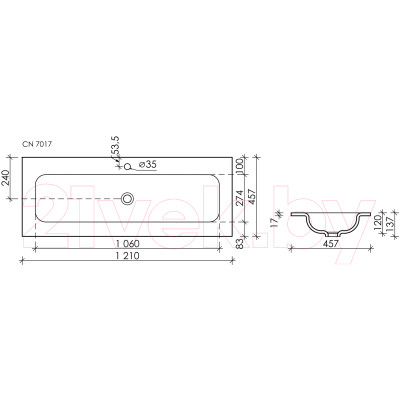 Умывальник Ceramica Nova Element CN7017