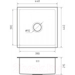Мойка кухонная GranFest GF-4444 PVD