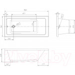 Ванна акриловая Ventospa Novaro 150x70