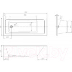 Ванна акриловая Ventospa Novaro 170x70