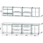 Кухонный гарнитур Интерлиния Мила Пластик 3.0 В