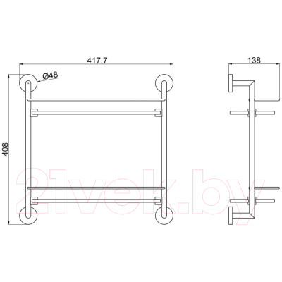 Полка для ванной Allen Brau Priority 6.31015-GB / 330548