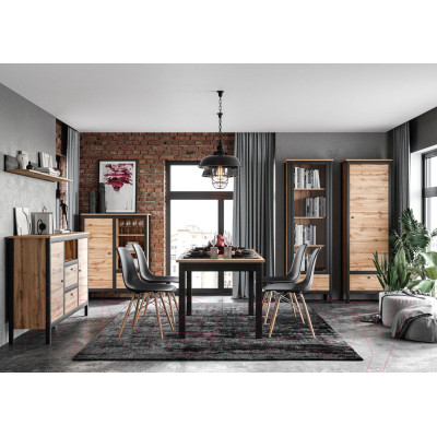 Обеденный стол Black Red White Loft STO130/170