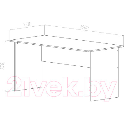 Письменный стол МДК СП5 1600x730x750