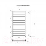 Полотенцесушитель водяной Terminus Аврора П10 500x1000