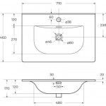 Умывальник BelBagno BB-8099-70